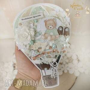 Prezent Kartka balonik, na roczek narodziny chrzest Little