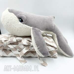 przytulanka wieloryb maskotka handmade 50 cm poduszka rekin baby shower ryba