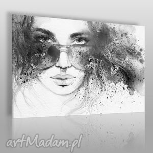 obraz na płótnie - kobieta czarno-biały - VAKU DSGN dom obrazy