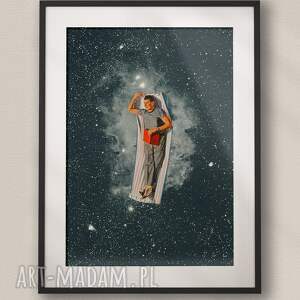 plakat wyluzuj - kolaż fine art a3