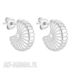 srebrne kolczyki muszle muszelki baranki