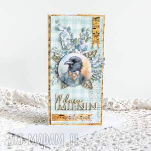 scrapbooking kartki kartka dniu imienin z panem krukiem niego