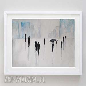 abstrakcja - akwarela formatu A4 - Dom obrazy
