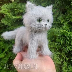 dekoracje kot, szary kotek