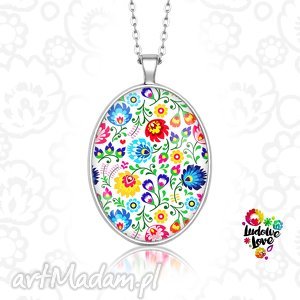 medalion owalny folk - LudoweLove naszyjniki