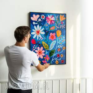 plakat kwiaty ilustracja - format 40x50 cm sypialni