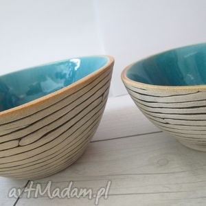 ceramika ana turkusowe zestaw 2 szt, ceramiczne, miski miseczka ceramiczna