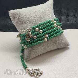 Bransoletka Boholinka Trawertyn z Perłą 23.110, bizuteria - koralikow