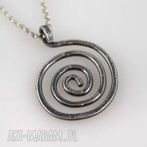 handmade wisiorki spirala - srebrny wisiorek (2310 10)