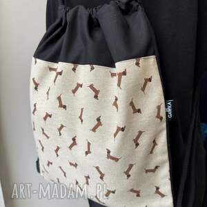 Workoplecak jamniki, worek psy