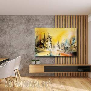 obraz na płótnie abstrakcja 66 budda 120x80cm słoneczne kolory