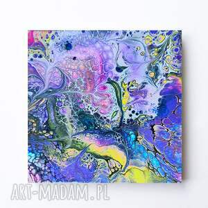 iskra radości, abstrakcja, kwadratowy obraz, mały obraz na prezent