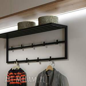 wieszak ścienny z półką ubrania, industrialny, loft 60 cm