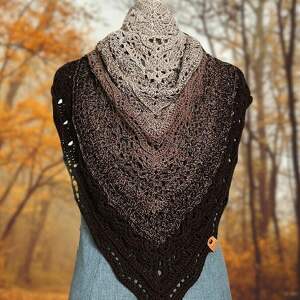 chusta szydełkowa dzika orchidea, chustanaszydełku