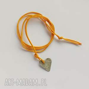 serduszko wisiorek, sznurek, alpaka serce
