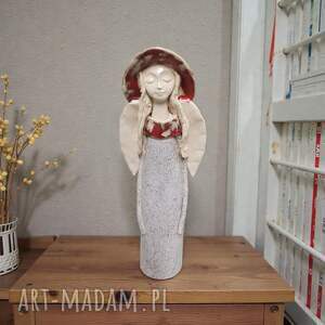 aniol ceramiczny, delikatny dziewczęcy