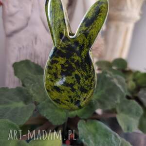 królik ceramiczny, ozdoba, doniczka, dodatek, ceramika