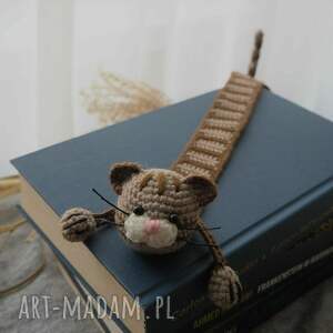 Zakładka do Książki Beżowy KOTEK, kot, dla miłośników kotów