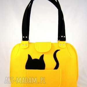 yellow cat, filc, kotek na ramię