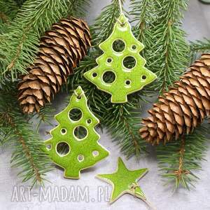 choinki - zestaw zawieszek świątecznych - Pracownia AKo