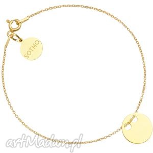 złota bransoletka z pełną karmą, grawer modowa, blogerska