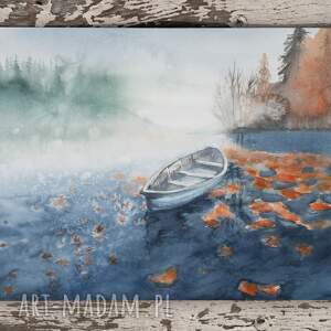 Impresja Jesienna Pomiędzy | Ręcznie Malowany Obraz Akwarelowy