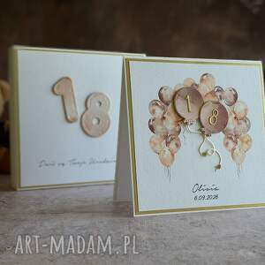 Prezent Kartka na 18 urodziny z pudełkiem i kopertą, BH 20D