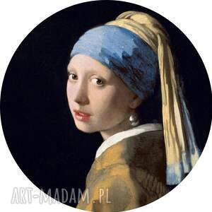 samoprzylepna tapeta koło z obrazem dziewczyna perłą johannesa vermeera, znane