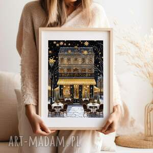 pomysł na upominki na święta Plakat Świąteczny Paryż - format 40x50