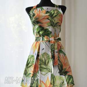 hand-made fartuch jak sukienka w słoneczniki