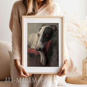 plakat stylowy pies vintage - format 40x50 cm