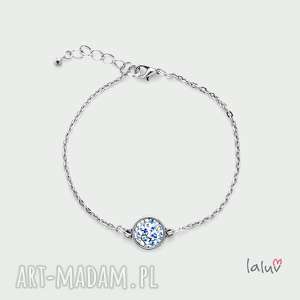 mini bransoletka blue, modny, dodatek, japoński, styl, kwiaty, prezent