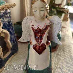 anioł ceramiczny, prezent, niej, niego