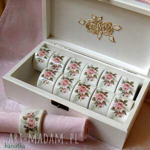 różane - pierścienie do serwetek - hanutka main dom