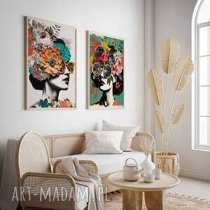 Zestaw 2 plakatów Kobiece kolaże - format 40x50 cm, plakat, plakaty