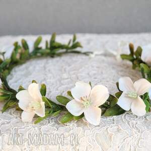Kwiat jabłoni - delikatny wianek na komunię i ślub, komunia