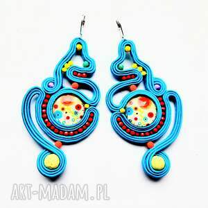 Turquoise Openwork sutasz, kolczyki dlugie