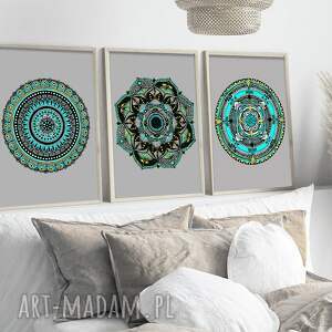 zestaw 3 prac 50x70cm, mandala, mandale, obraz, obrazek, dom, sztuka