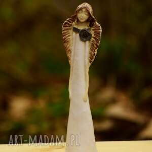 anioł ceramiczny, wykonany ręcznie