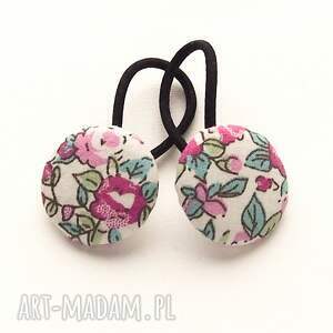 handmade dla dziecka gumeczki do włosów w kwiatuszki clara