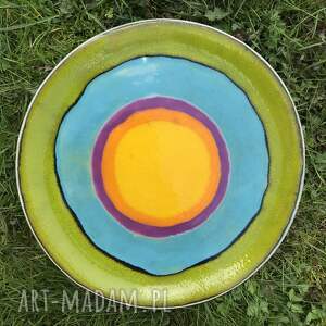 handmade ceramika optymistyczny talerz ceramiczny