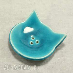 handmade ceramika mydelniczka ceramiczna kot