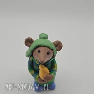 z modeliny, myszka, figurka, ozdoba domu