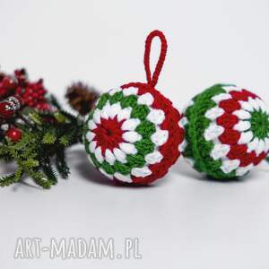 handmade pomysł na świąteczny prezent zestaw 2 bombek na choinkę