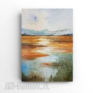 Pejzaż - akwarela A5 Paulina Lebida - ręcznie malowana art-Madam.pl