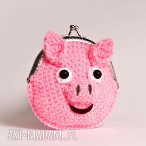 cat a needle portmonetka świnka portfel, pieniądze świnia