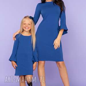 komplet dla mamy i córki, sukienka z falbanką