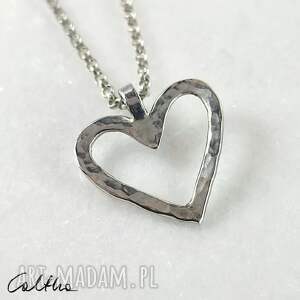 serce - srebrny wisiorek mały 2203-05, srebrna zawieszka minimalistyczna