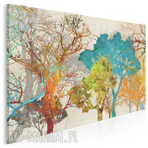 Obraz na płótnie - DRZEWA KOLORY LAS GAŁĘZIE - 70x50 cm (18101)