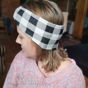 opaska turbanowa w kratkę rozmiar uniwersalny box t1, etno, rower, boho